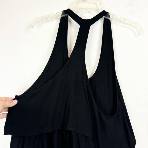 One Teaspoon Plant T-Back Ruffle Tiered Mini Dress Black XS Minimal Whimsigoth - Picture 13 of 15